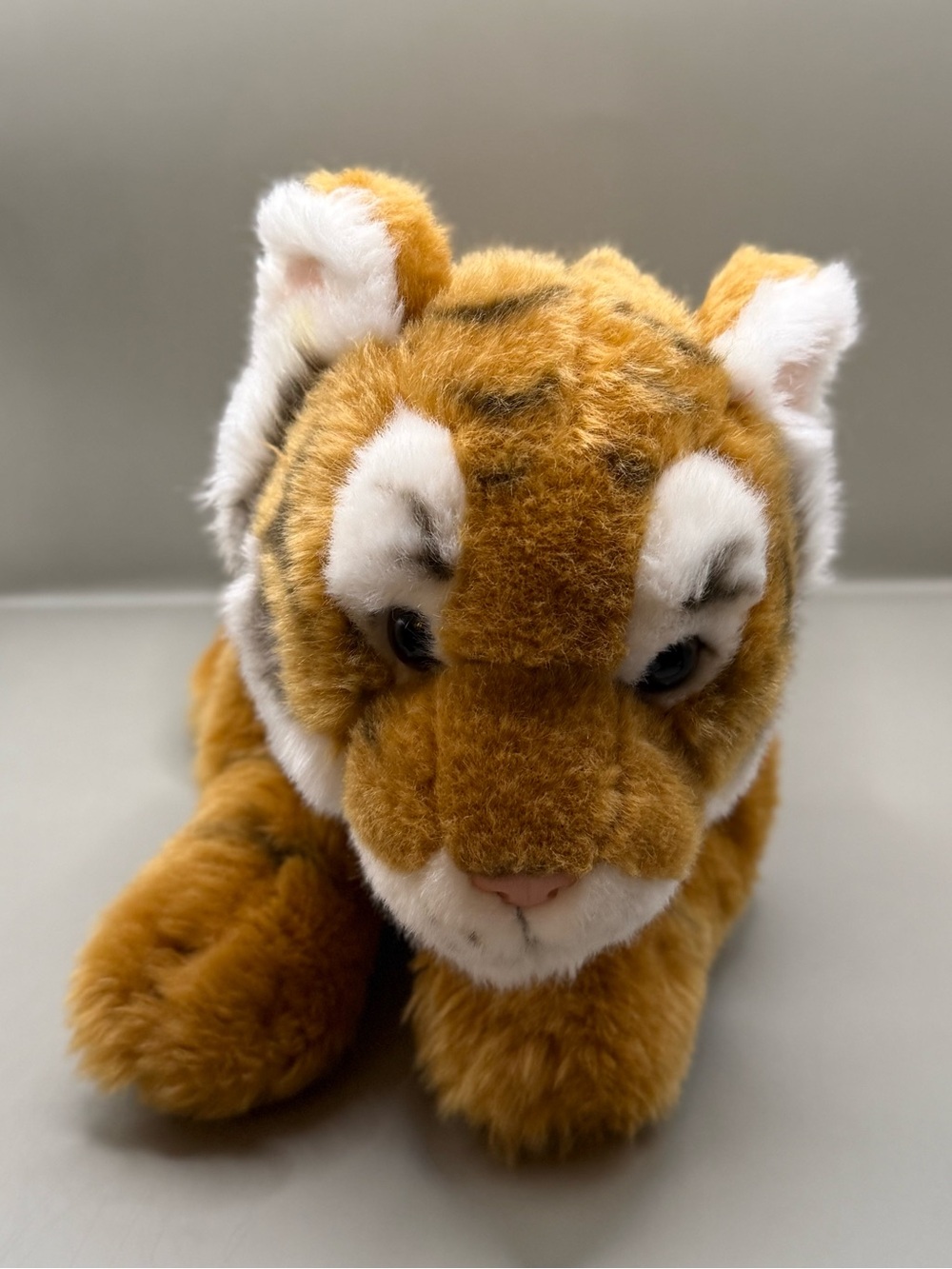 FAO Schwarz Laying Baby Tiger Plush Stuffed Animal